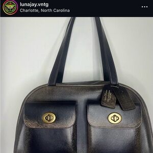 Coach Twin Turnlock Bag In Loved Leather NWT